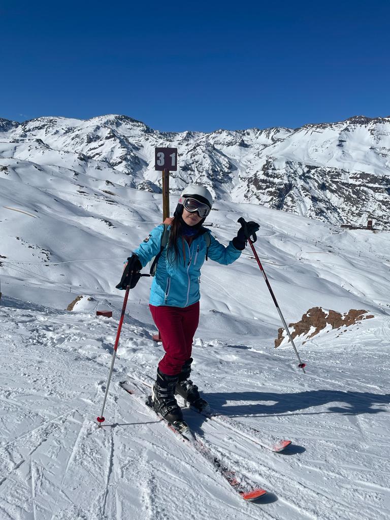 Experiência de neve na Cordilheira dos Andes
